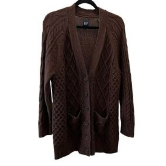 Chocolate Brown Gap cardigan w/pockets. New with tags. Retails for $90. - Picture 1 of 5